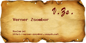 Verner Zsombor névjegykártya